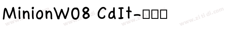 MinionW08 CdIt字体转换